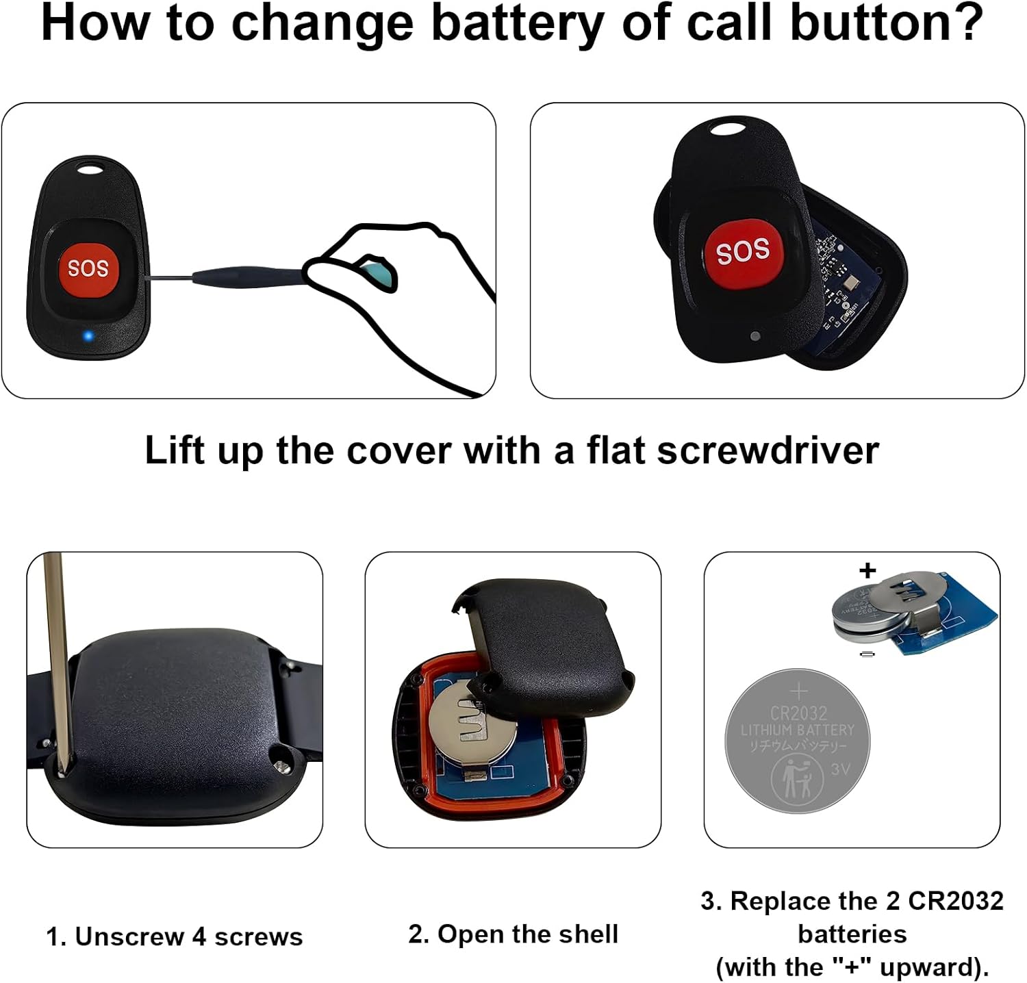 ALEENFOON Notrufknopf für Senioren, Wireless Alarm Armband Notfallarmband mit 52 Klingeltöne, Notrufknopf für Senioren Plug-in Hausnotruf Panikalarm Funkalarm für Pflegebedürftige (3 to 2 Schwarz) – Bild 6