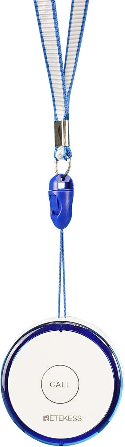 Retekess TH012 WiFi Smart Notrufknopf für Senioren, Hausnotruf Senioren, Alarmknopf für Senioren, Wiederaufladbare Batterie, SOS Notrufknopf für Senioren Auf Handy ältere Menschen mit Behinderungen