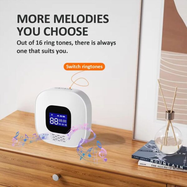 VOCA Smart WiFi Wireless SOS Pager, Ruftaste, Rufuhr, Paniktaste, Notfall, Rufalarm für ältere Menschen, Senioren, Patienten mit Behinderung, 2,4G WiFi, 1 Empfänger & 1 Ruftaste & 1 wasserdichte SOS-U – Bild 2