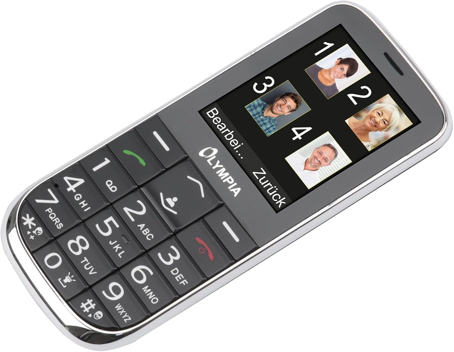 Olympia 2219 Joy II Mobiltelefon-/ Seniorenhandy (Große Tasten, Notruf-Taste, Großtasten-Handy, geeignet für Senioren, Rentner ohne Vertrag, Altersgerechtes handy mit Tasten) schwarz – Bild 3