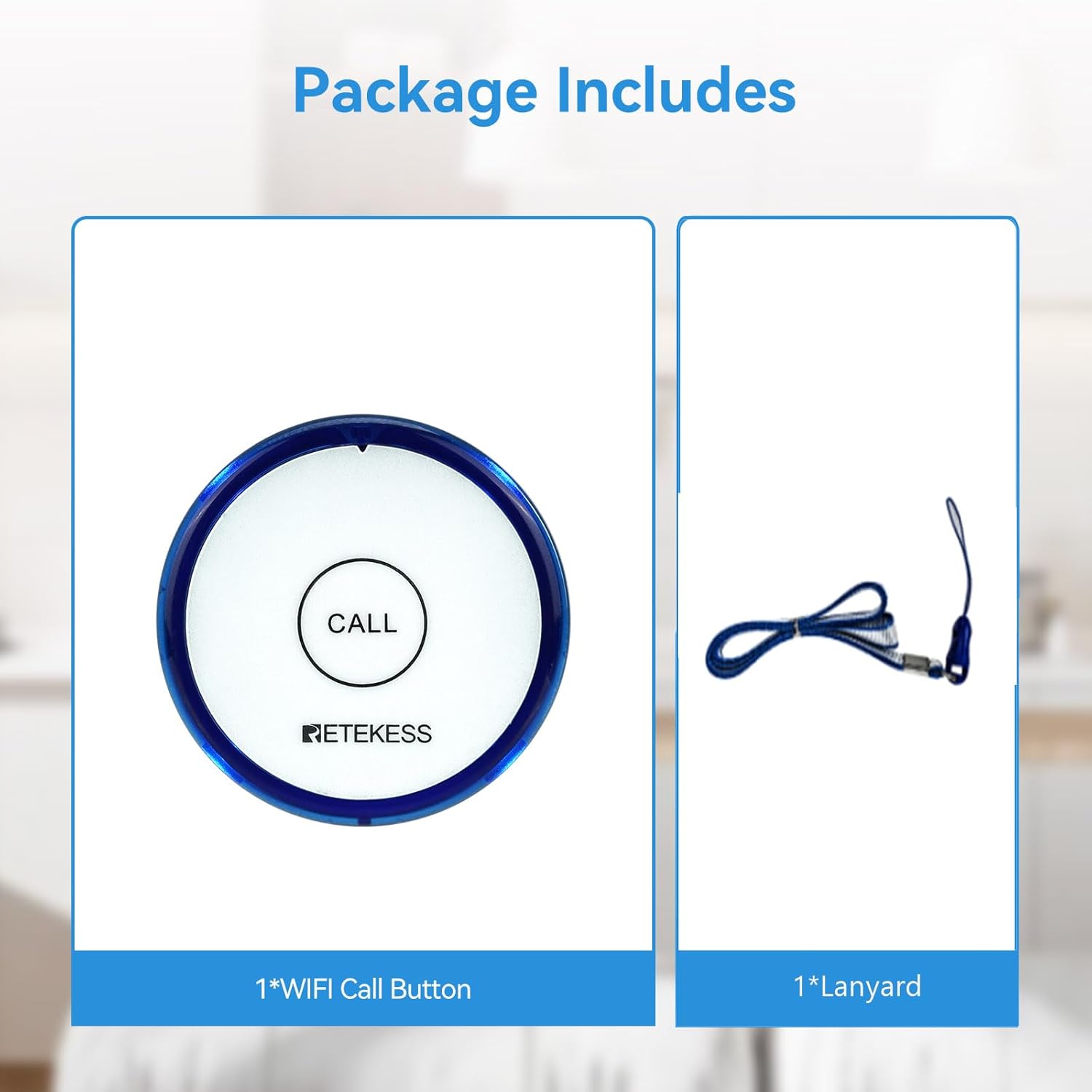 Retekess TH012 WiFi Smart Notrufknopf für Senioren, Hausnotruf Senioren, Alarmknopf für Senioren, Wiederaufladbare Batterie, SOS Notrufknopf für Senioren Auf Handy ältere Menschen mit Behinderungen – Bild 9