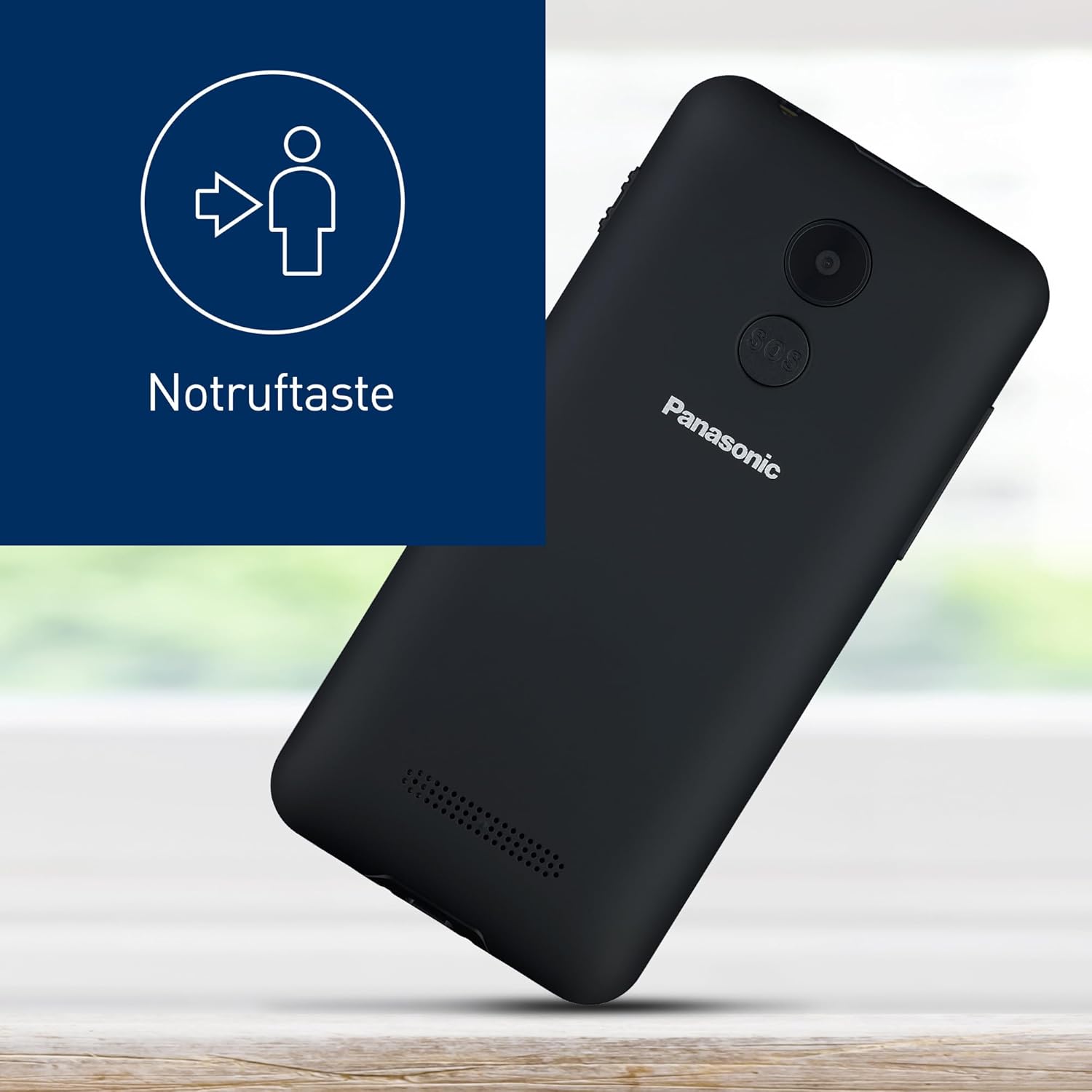 Panasonic KX-TU155EXBN Unlocked 0,03GB Seniorenhandy (SOS-Notfalltaste, Hörgerätekompatibel, Taschenlampenfunktion, große Einzeltasten zur einfachen Bedienung, Farbdisplay 2,3 Zoll) schwarz – Bild 4