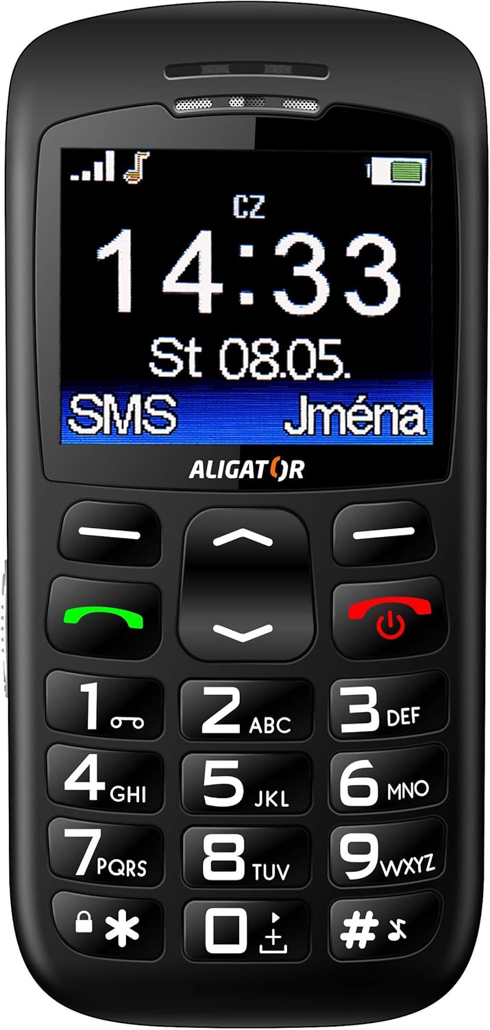 Aligator A670 Seniorenhandy mit SOS Taste und Locator, 4,8 x 2,32 x 0,55 Zoll schwarz – Bild 4