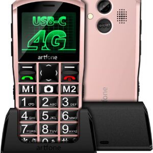 artfone A400 4G Seniorenhandy Ohne Vertrag,Tastenhandy mit SOS Notruftaste,große Tasten,Kurzwahltasten,Freisprechfunktion,große Schrift