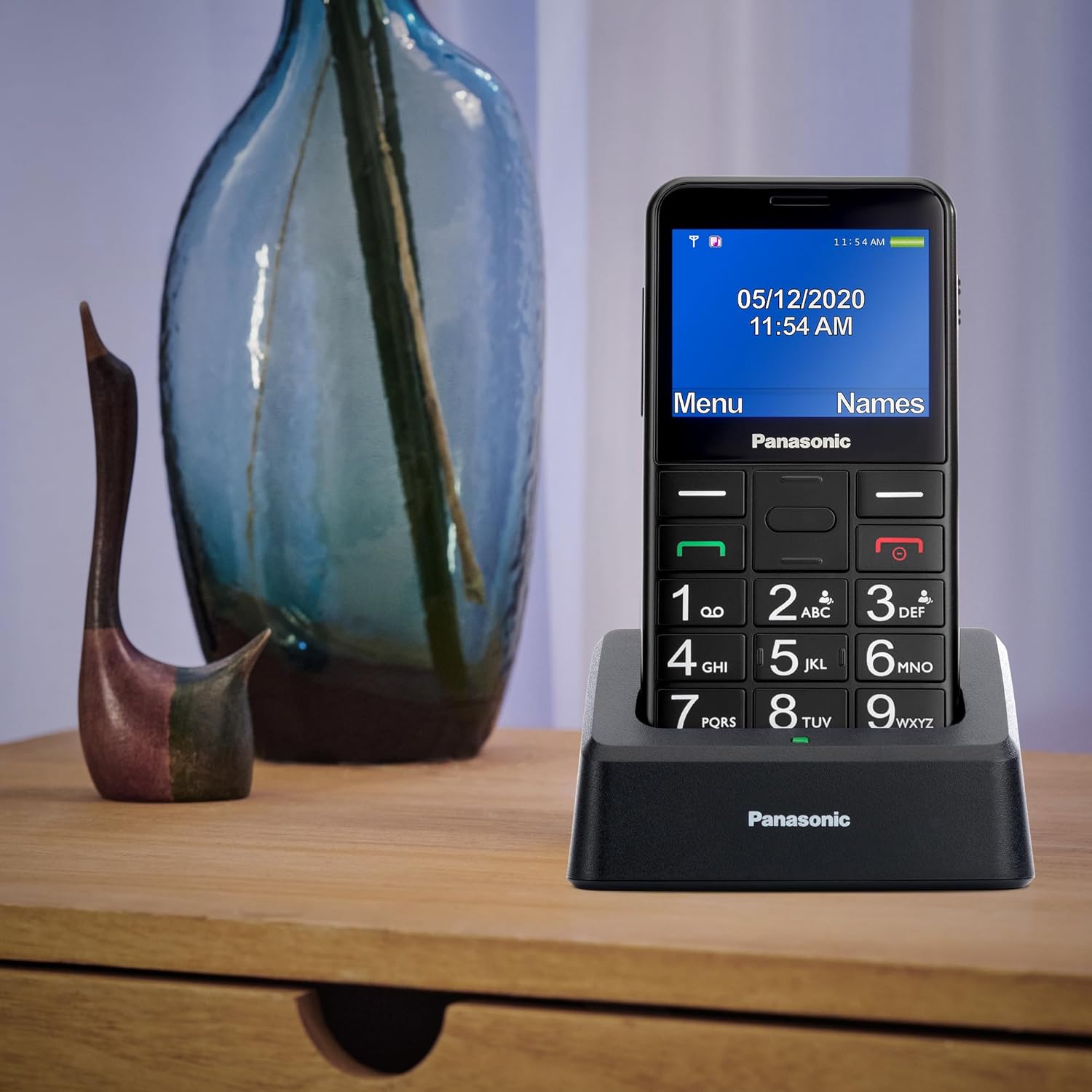 Panasonic KX-TU155EXBN Unlocked 0,03GB Seniorenhandy (SOS-Notfalltaste, Hörgerätekompatibel, Taschenlampenfunktion, große Einzeltasten zur einfachen Bedienung, Farbdisplay 2,3 Zoll) schwarz – Bild 7