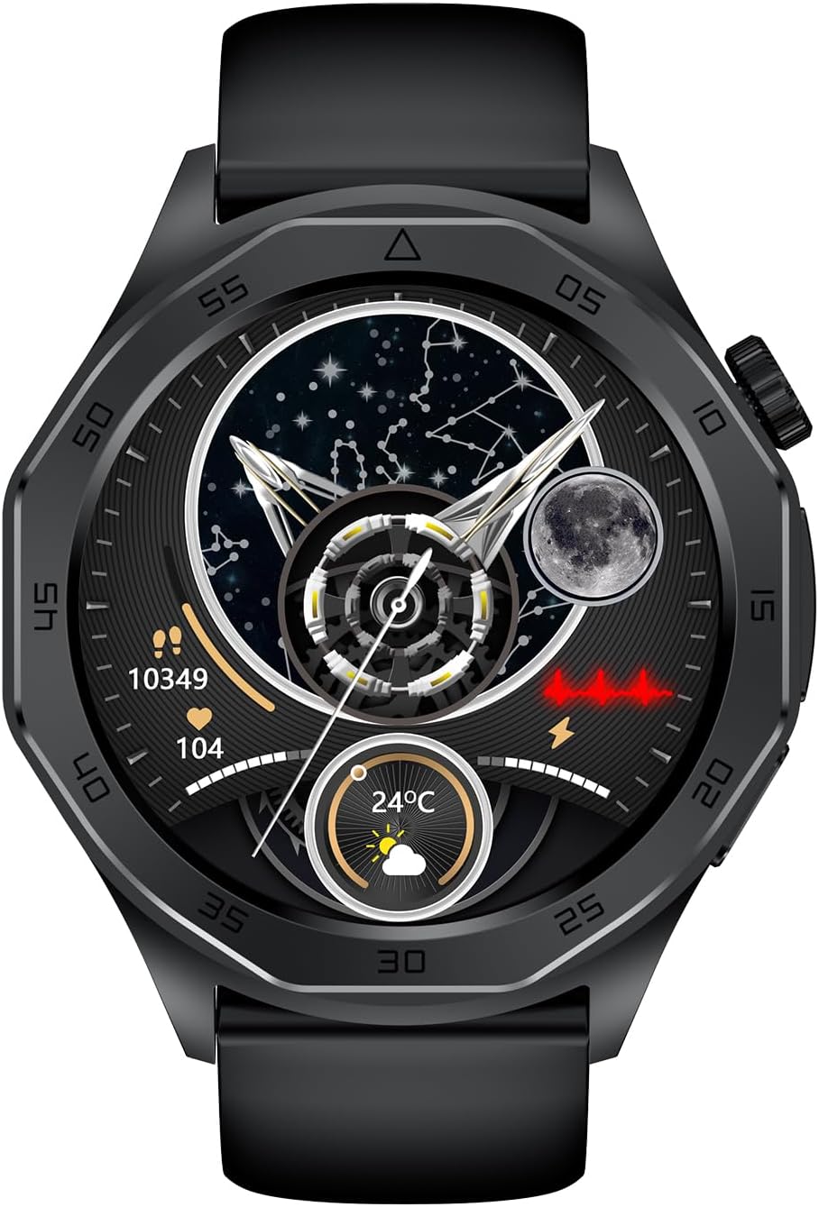 Kardena® Care Pro 4 Gesundheitsuhr für Damen und Herren mit SOS-Funktion, Wasserdicht gem. IP68, Nachrichten lesen, telefonieren, 9 Gesundheitsmessungen