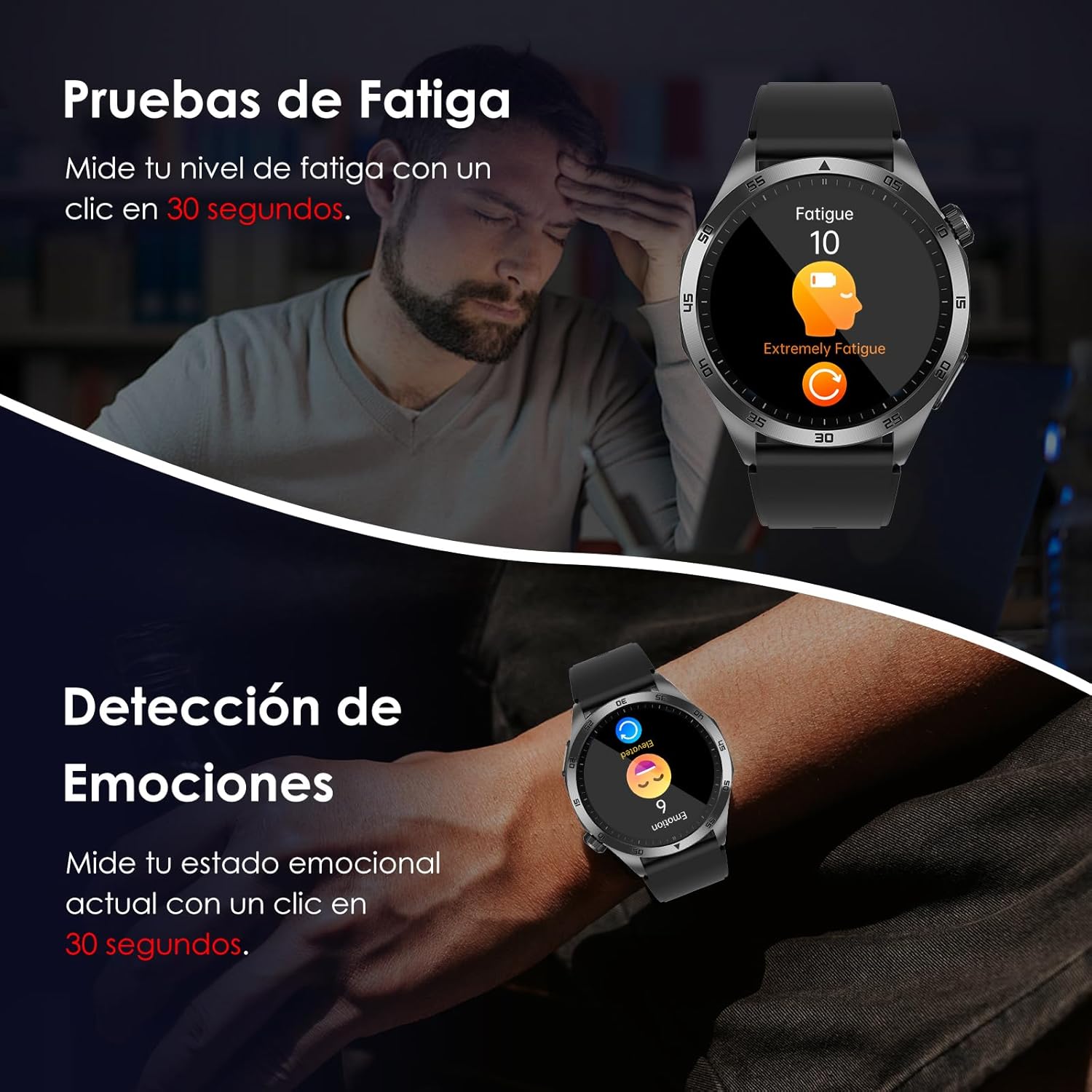 Smartwatch Herren Damen ΒΙυτzυcker/EKG+HRV/Harnsäure/BMI Gesundheitsuhr 1.43”AMOLED Smartwatch Always-On Display mit Telefonfunktion,SOS-Notruf,24H Herzfrequenz,Schlafmonitor,Wetter für Android iOS – Bild 7