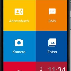 Senior Smartphone Mobile Phone for Seniors - Easy to Use, Large Buttons, Emergency Call with GPS, Camera, Magnifying Glass, Hearing Aid Compatible