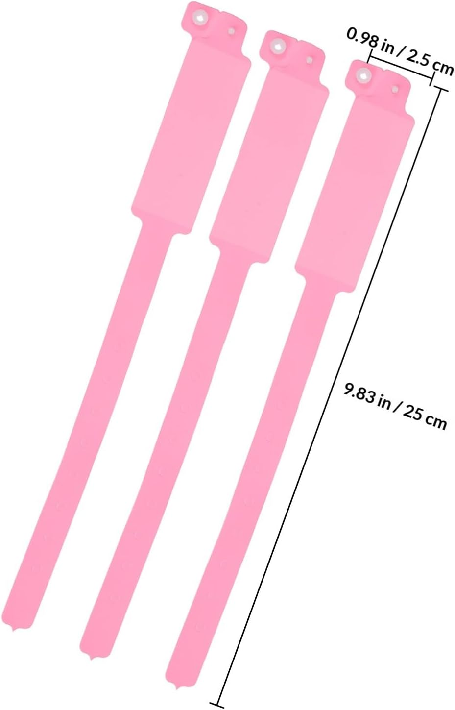Zerodeko Patienten Id Armbänder 100 Stück in Rosa Wiederverwendbar aus Pvc Medizinisches Krankenhausarmband für und Krankenhausgebrauch – Bild 2