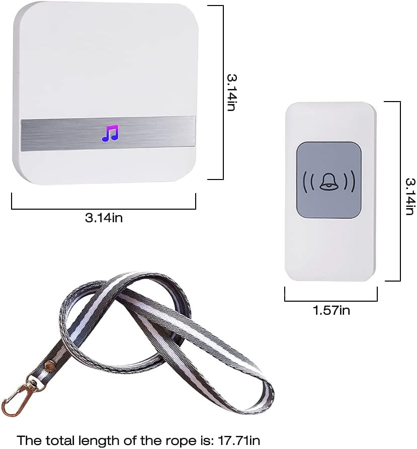 Emergency Call Button for Seniors / Wireless Mobile Alarm Emergency Call Button with 2 Transmitters and 1 Receiver, SOS Panic Alarm Wireless Alarm for Caregivers – Bild 5