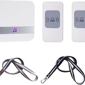 Emergency Call Button for Seniors / Wireless Mobile Alarm Emergency Call Button with 2 Transmitters and 1 Receiver, SOS Panic Alarm Wireless Alarm for Caregivers