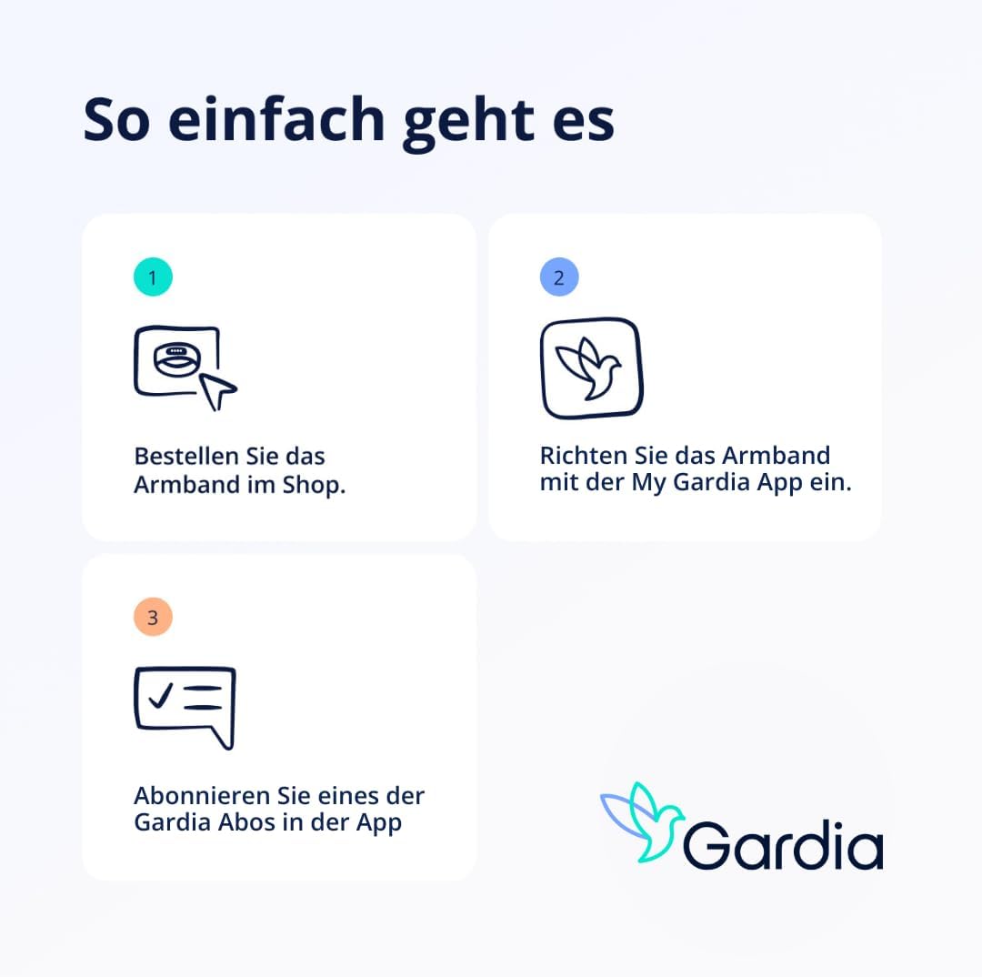 Beurer Gardia emergency call bracelet with fall detection, innovative emergency call system made of bracelet and app, voice connection in emergency, 24-hour emergency call service at home and on the go, all advantages with the ABO of your choice – Bild 6