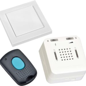 ELDAT - Mobile home emergency call with emergency call transmitters and acknowledgement function - Emergency call button for seniors - RS16 with sensor wall button RTS05 and Q-transmitter RT21