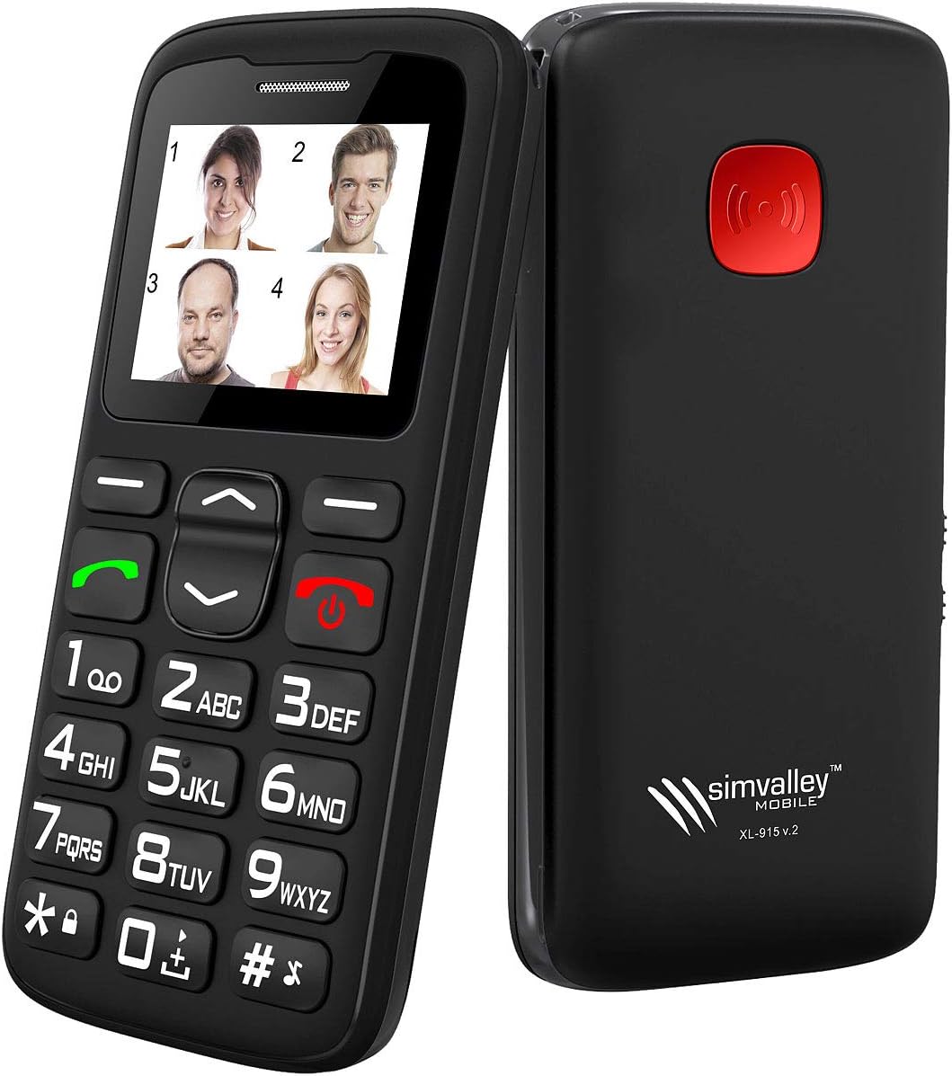 simvalley MOBILE Emergency Mobile Phone: Comfort Mobile Phone XL-915 V2 with Premium Guarantee Call (Emergency Call Mobile Phones, Seniors Emergency Call, SOS) – Bild 3