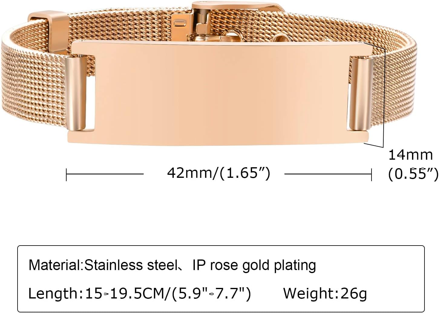Emergency Bracelet Medical Bracelet for Men and Women: Personalised Emergency Jewellery Engraving Ice Name Identification Allergies Diabetes Epilepsy Bracelets Medical Alarm Bracelet for Men Women – Bild 4