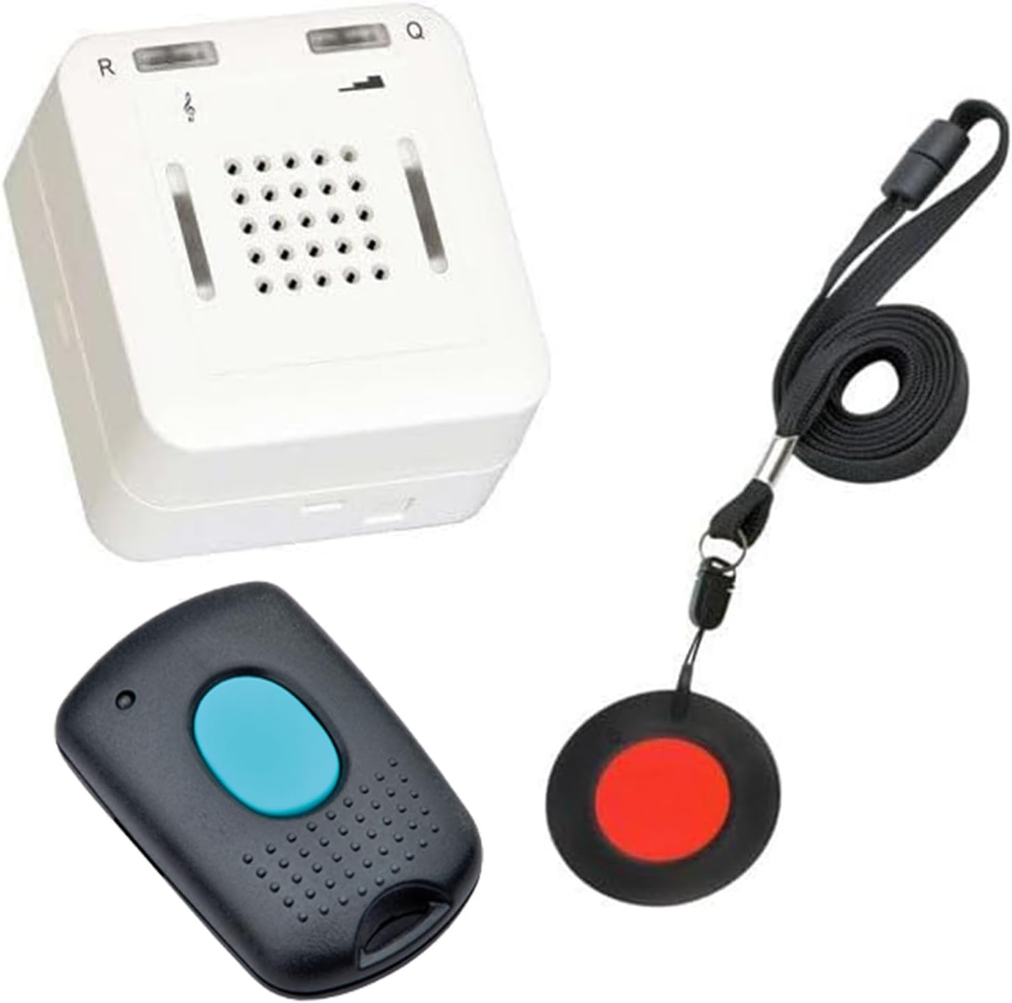 ELDAT - Mobile home emergency call with emergency call transmitters and acknowledgement function - Emergency call button for seniors - RS16 with collar transmitter RT27 and Q transmitter RT21