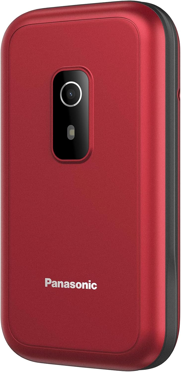 Panasonic KX-TF600 4G Easy Phone, Volte Klare Anrufe, 290 Stunden Standby, USB-C Schnellladung, 2,8" Display, Bluetooth, LED Taschenlampe, IP44 Wasserdicht, Beleuchtete Tasten, Rot – Bild 10