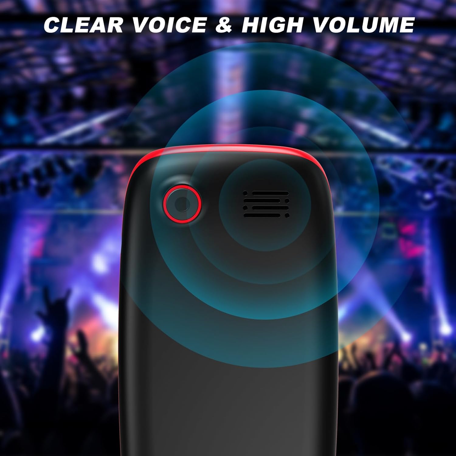 CHAKEYAKE Senior Mobile Phone without Contract, Folding Mobile Phone with Large Buttons, 2G GSM Mobile Phone for Seniors with 1.7 Inch Colour Display, Dual SIM, SOS Emergency Call Button, Torch (Black Red) – Bild 6