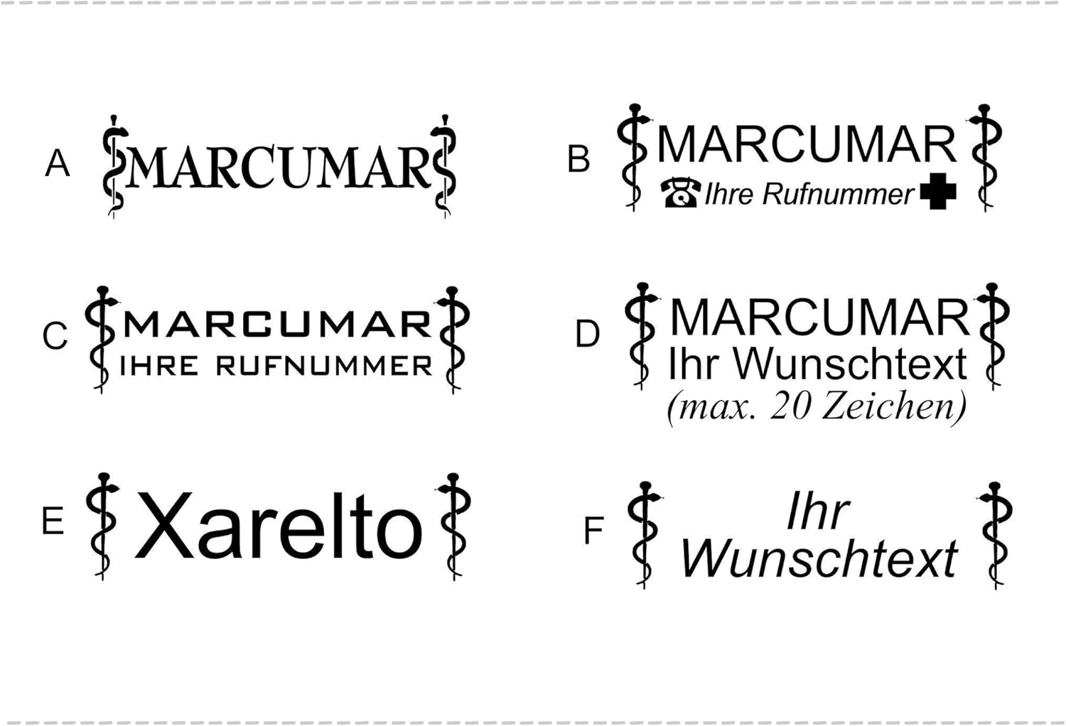 Tinasfunshop SOS Emergency Marcumar Leather Bracelet Engraved Xarelto for Men Women and Children – Bild 4