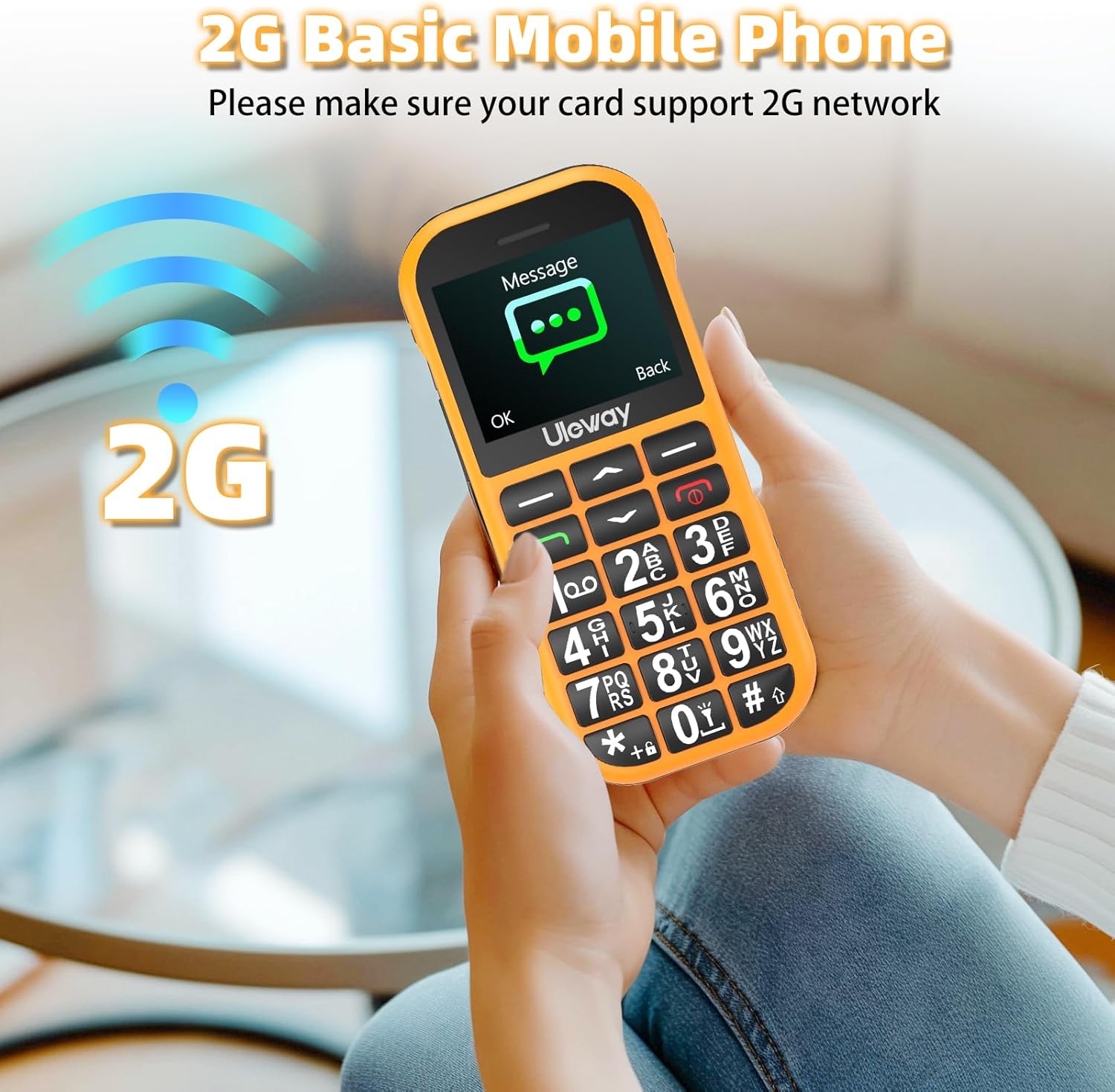 Senior Mobile Phone Without Contract GSM with Charging Station, Dual SIM Button Mobile Phone Senior Phone with 1800 mAh Battery Long Standby Time, USB-C Mobile Phone Seniors Mobile Phone Simple with Large Buttons, SOS Emergency Call Button – Bild 6