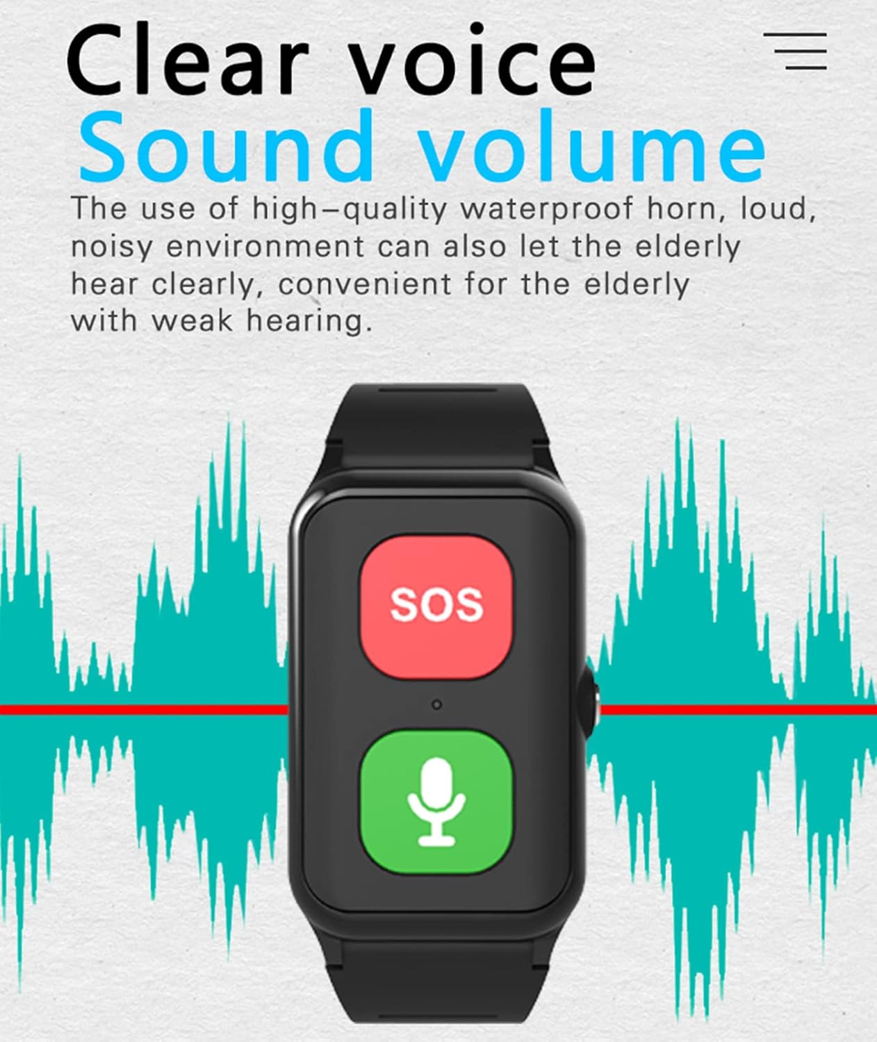 Emergency Call Bracelet for Seniors GPS Intelligent Bracelet Seniors SOS Emergency Call Bracelet with Electric Fence Voice Chat Video Call 4G Calls for Elderly People Pregnant Women Red – Bild 8