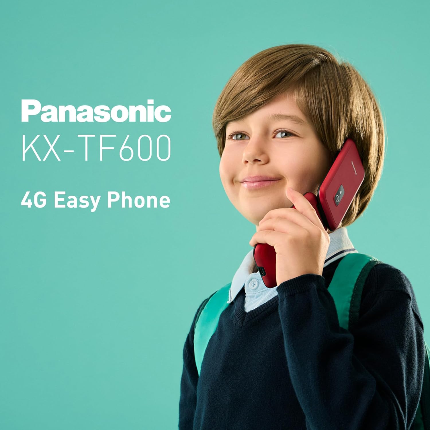 Panasonic KX-TF600 4G Easy Phone, Volte Klare Anrufe, 290 Stunden Standby, USB-C Schnellladung, 2,8" Display, Bluetooth, LED Taschenlampe, IP44 Wasserdicht, Beleuchtete Tasten, Rot – Bild 2