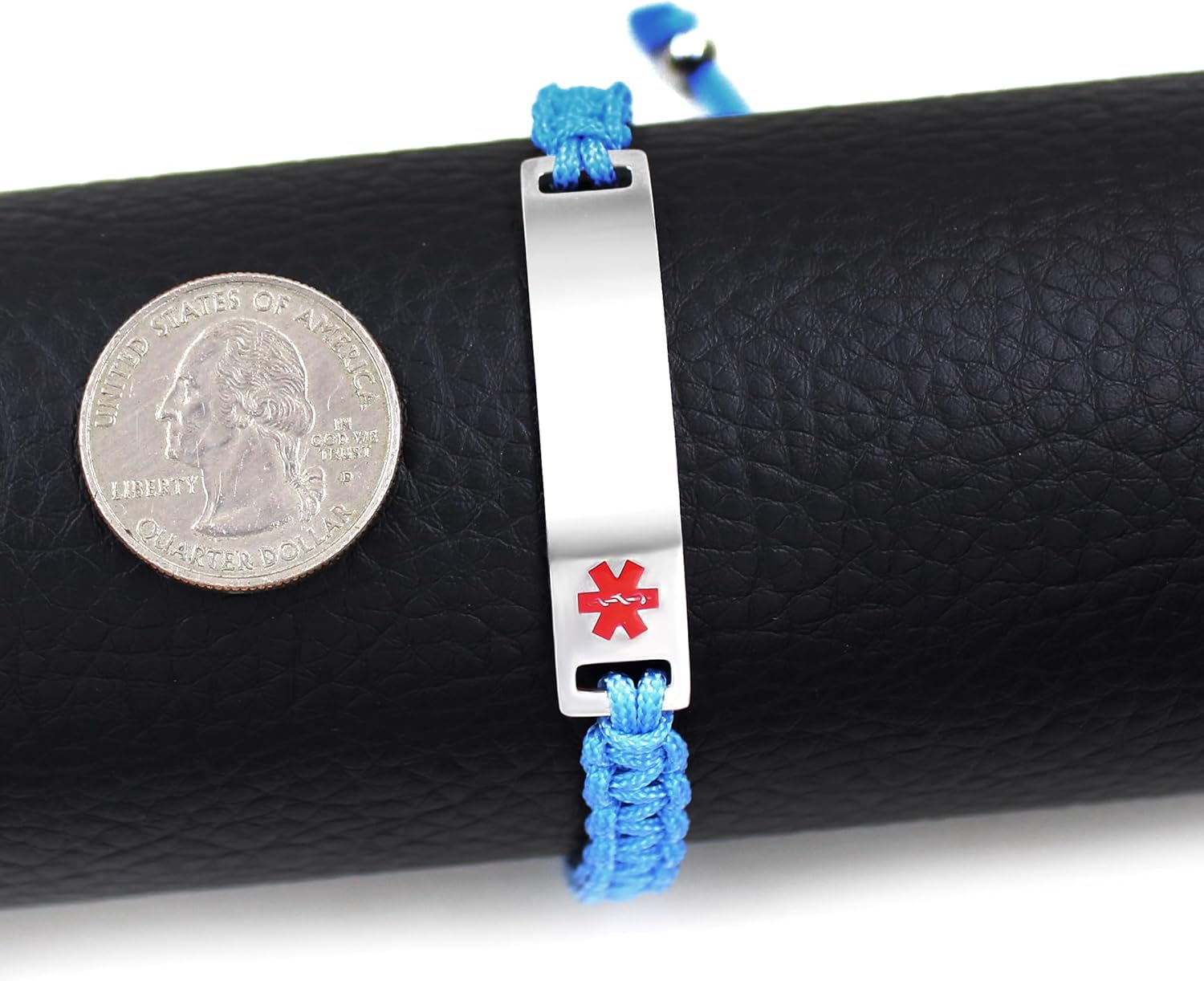 Uloveido Medical Alert ID Bracelet, Laser Engraved Epilepsy Adjustable Bracelet for Men and Women, Emergency First Aid Handmade Braided Health Warning Engraved Bracelet – Bild 4