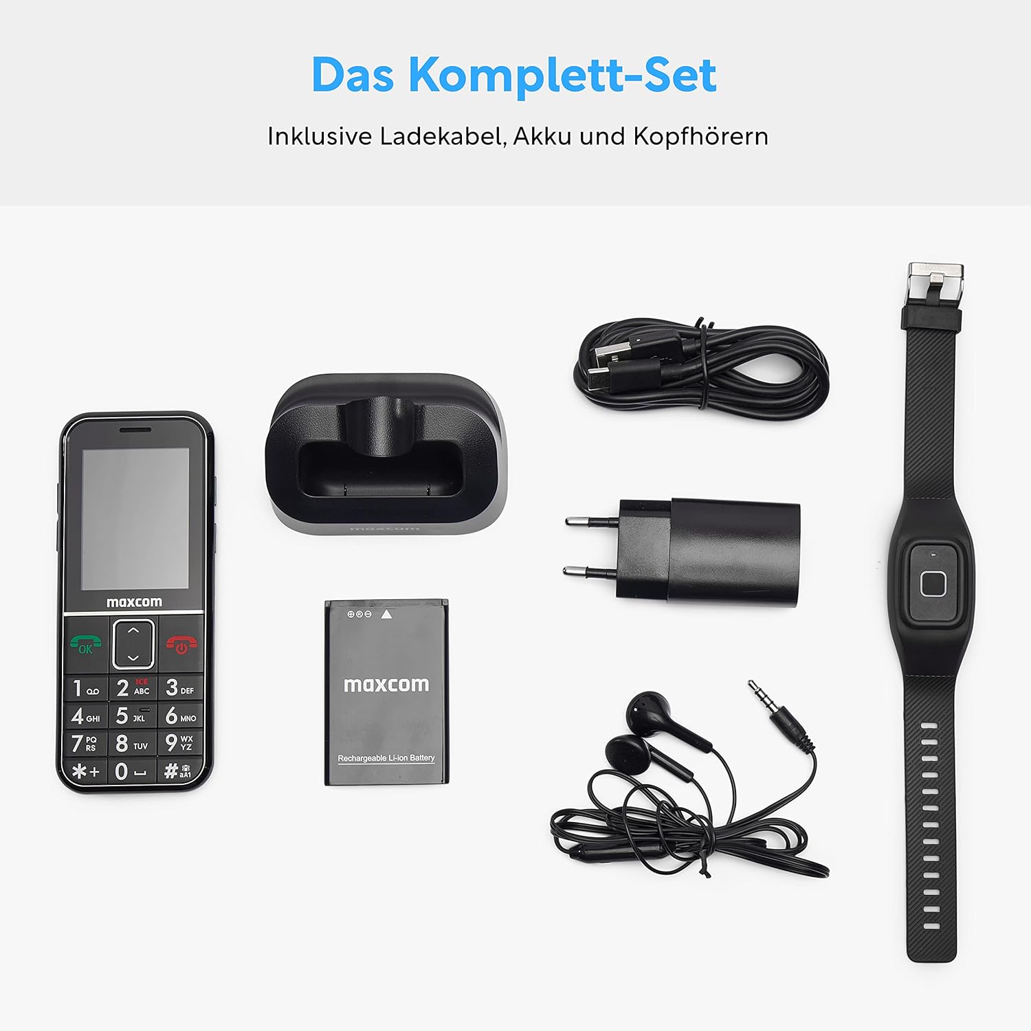 MaxCom MM735BB Senior Mobile Phone with Waterproof Emergency Call Bracelet and GPS Tracking without Contract, Home Emergency Call Mobile Phone for Seniors, Helpline Firmware – Bild 8