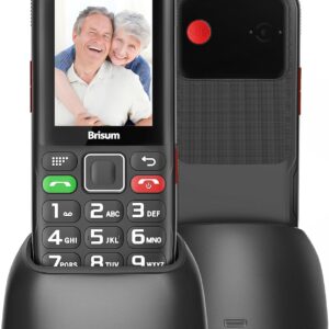 Version F22 Senior Mobile Phone without Contract | 2500 mAh Battery Long Standby Time | Dual SIM with Emergency Call Button | Pensioner Mobile Phone Large Buttons | Large Button Mobile Phone with Charging Station | 2.4 Inch Colour Display