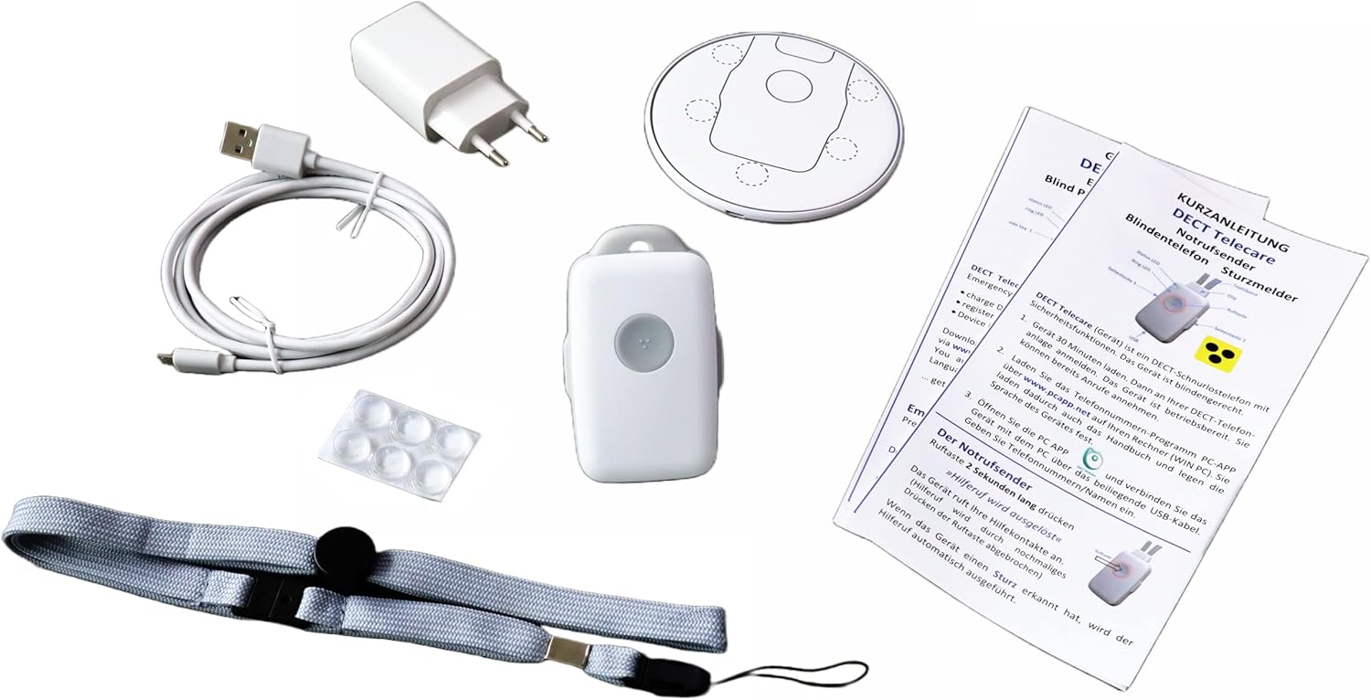 DOSCH&AMAND DA1432 Telecare, Home Emergency Call Among Family and Friends, Fall Detection, Talking Blind Telephone, 100 Contacts, Convenient Under Shirt/Blouse, No Mutual Costs – Bild 5