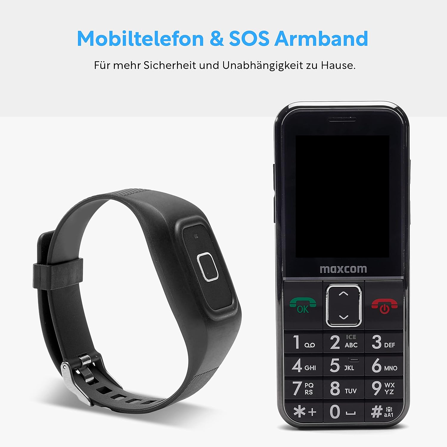 MaxCom MM735BB Senior Mobile Phone with Waterproof Emergency Call Bracelet and GPS Tracking without Contract, Home Emergency Call Mobile Phone for Seniors, Helpline Firmware – Bild 3