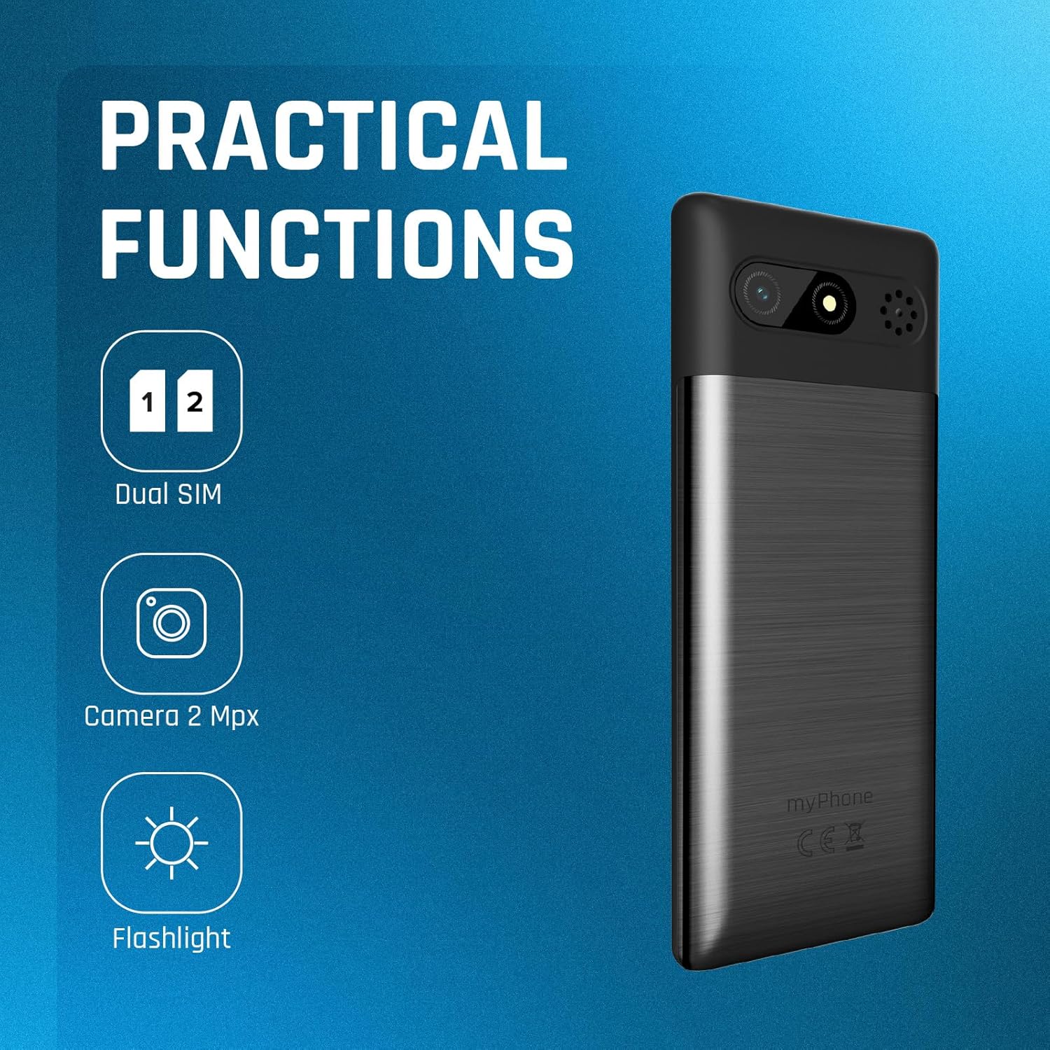 myPhone 7340 LTE Senior Mobile Phone without Contract, 4G Button Mobile Phone with Large Display, Elegant Classic Mobile Phone, Dual SIM, Long Battery Life – Bild 10