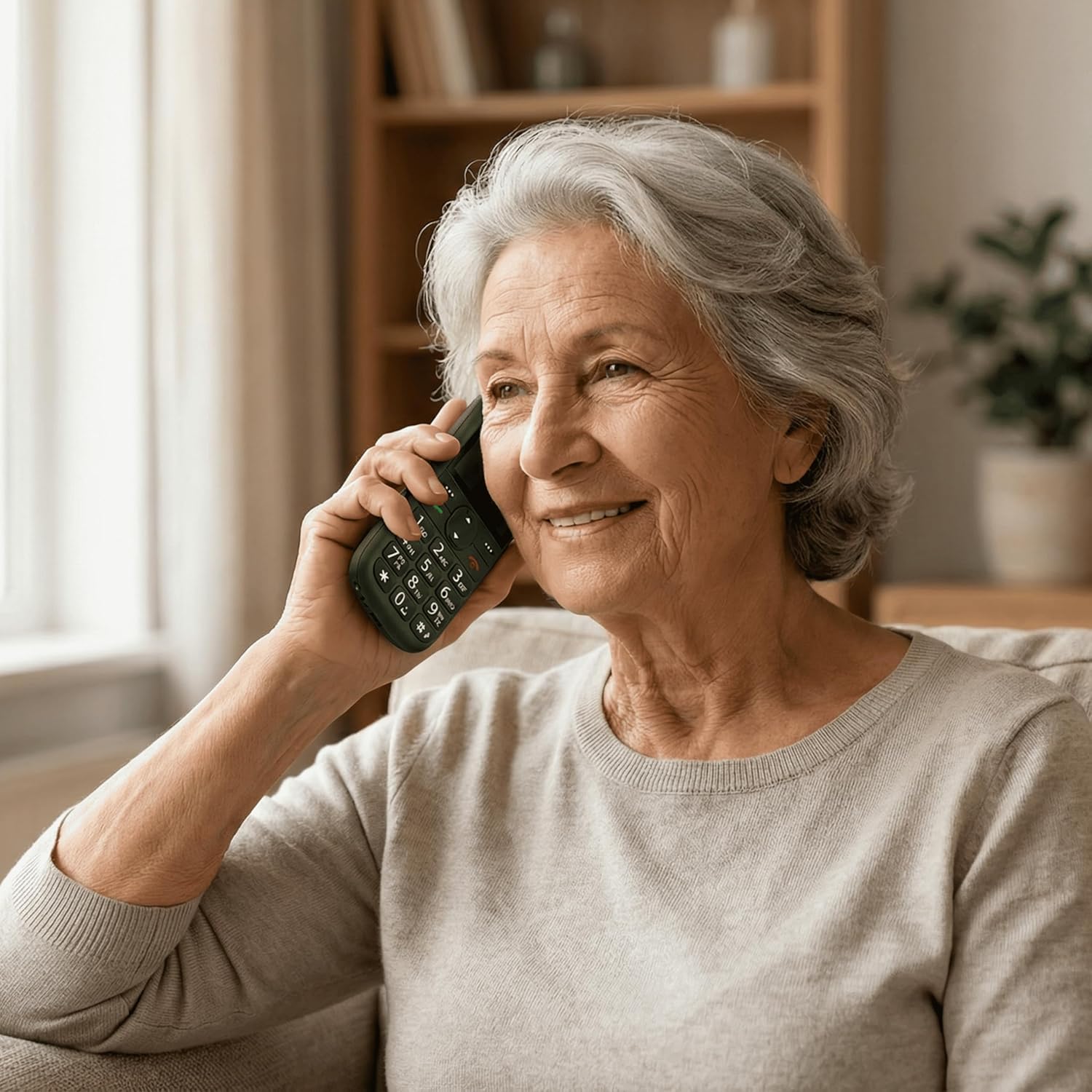 UNIVERSUM W60-C - Senior Mobile Phone without Contract with Large Buttons & Charging Station - Emergency Call Button SOS, Torch, Magnifying Glass, FM Radio, Bluetooth, USB-C - Large Button Mobile Phone for Seniors with Hands-Free Function – Bild 8