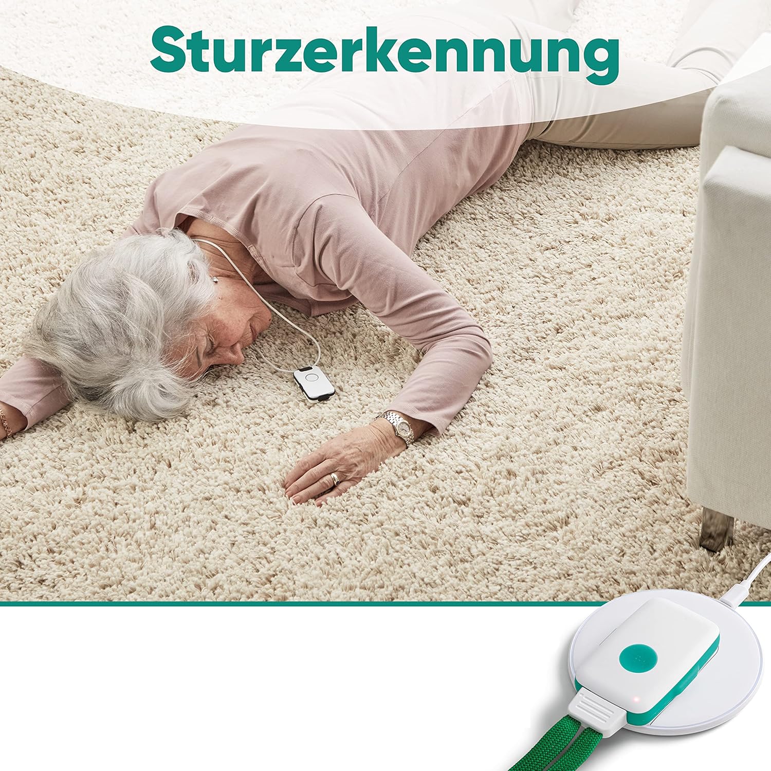 DOSCH&AMAND DA1432 Telecare, Home Emergency Call Among Family and Friends, Fall Detection, Talking Blind Telephone, 100 Contacts, Convenient Under Shirt/Blouse, No Mutual Costs – Bild 4