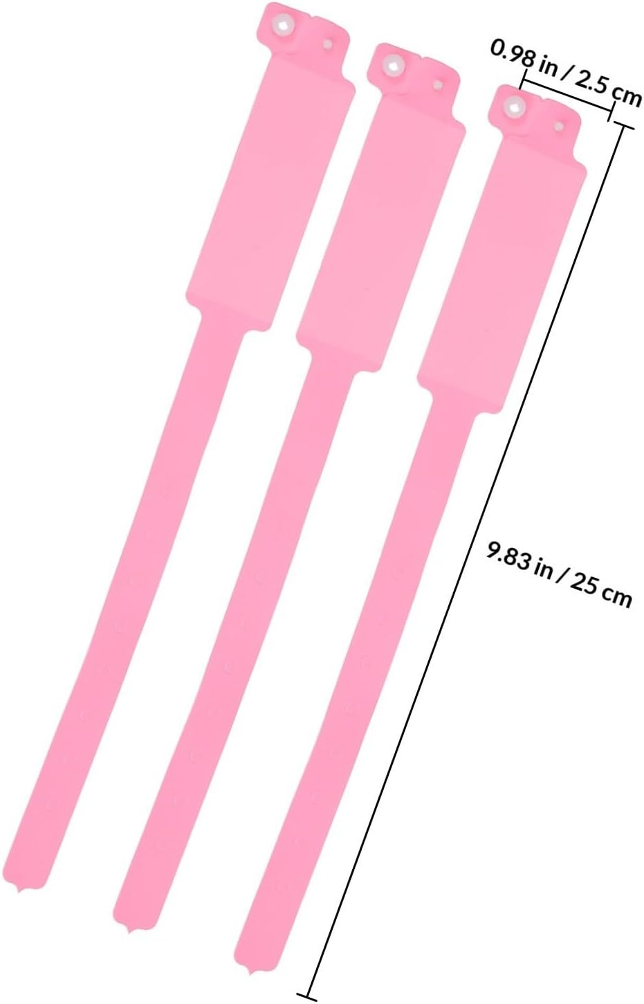 100 Stück Rosa Pvc Identifikationsarmbänder für Krankenhäuser und Kliniken Wasserfest Reißfest Beschreibbar Einweg Patientenarmbänder für Medizinische Zwecke – Bild 2