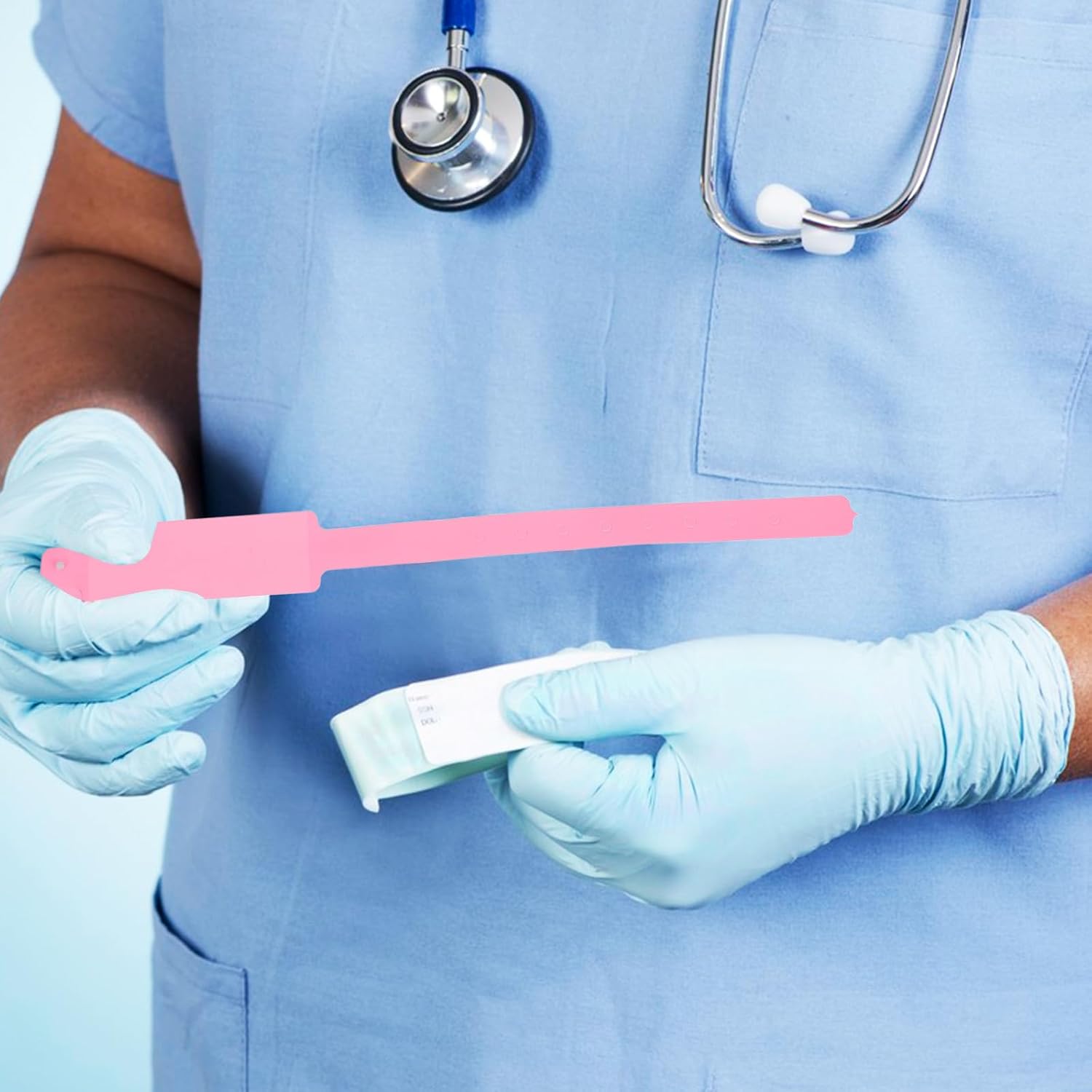 100 Stück Rosa Pvc Identifikationsarmbänder für Krankenhäuser und Kliniken Wasserfest Reißfest Beschreibbar Einweg Patientenarmbänder für Medizinische Zwecke – Bild 5