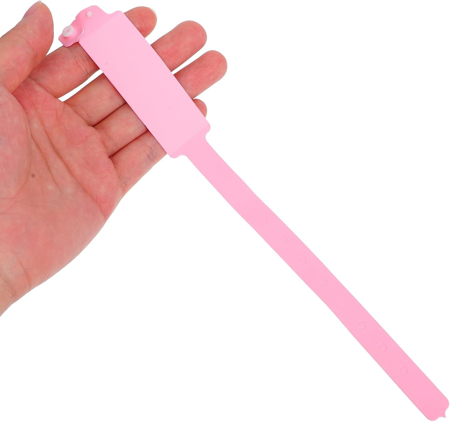 KICHOUSE 100 Stück Einweg Identifikationsarmbänder aus Pvc Reißfest Beschreibbar für Krankenhäuser und Kliniken Rosa – Bild 3