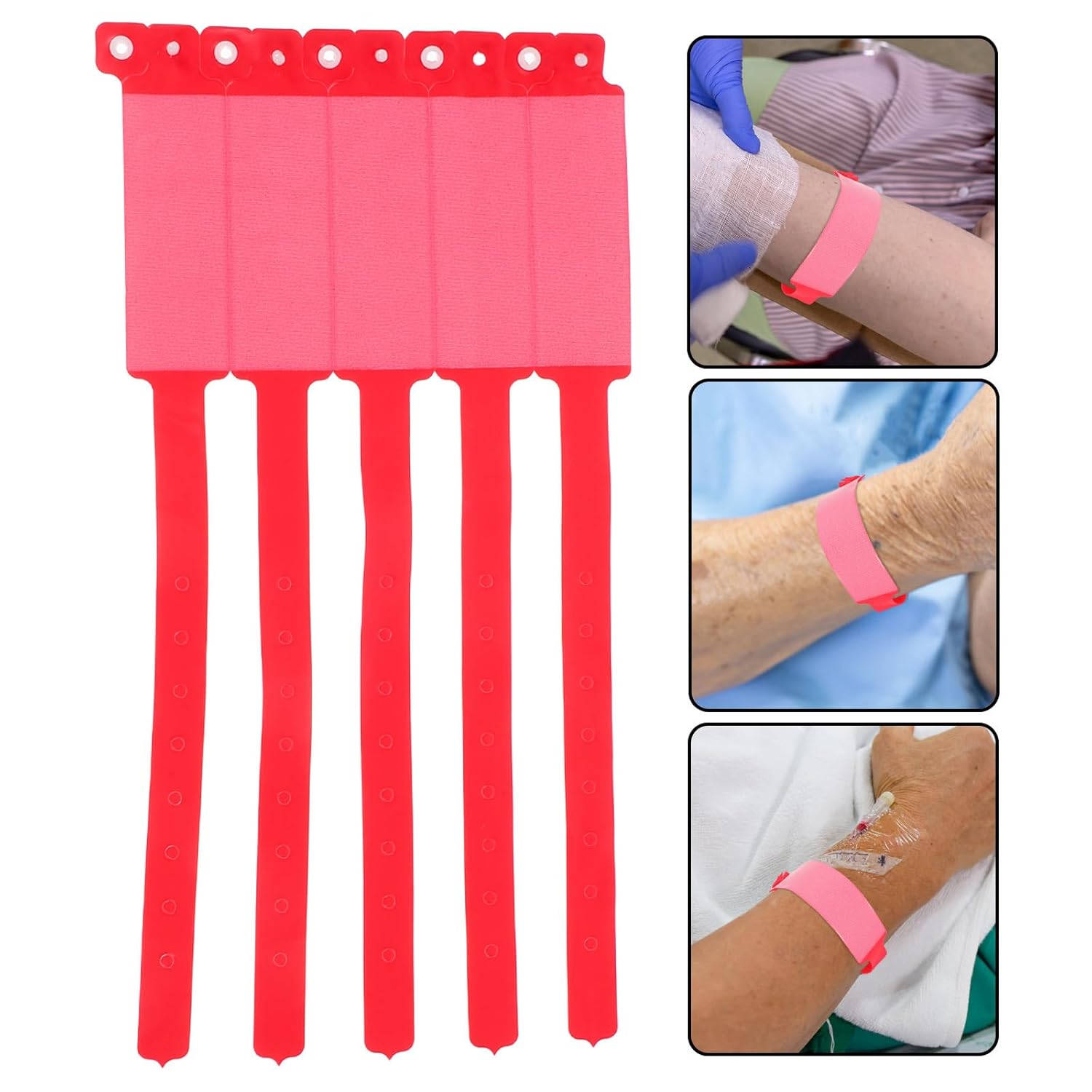 Hohopeti 100 Stück Einweg Pvc Patienten Id Armbänder aus Weichem Material Hautfreundlich Sicherer Sitz für Senioren und Krankenhausgebrauch – Bild 9