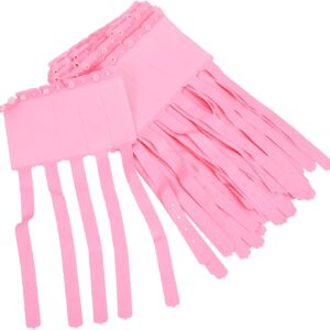 Ciieeo Pack of 100 PVC Disposable Patient ID Bracelets Pink Writeable Medical Blank Bracelets for Hospital and Clinic