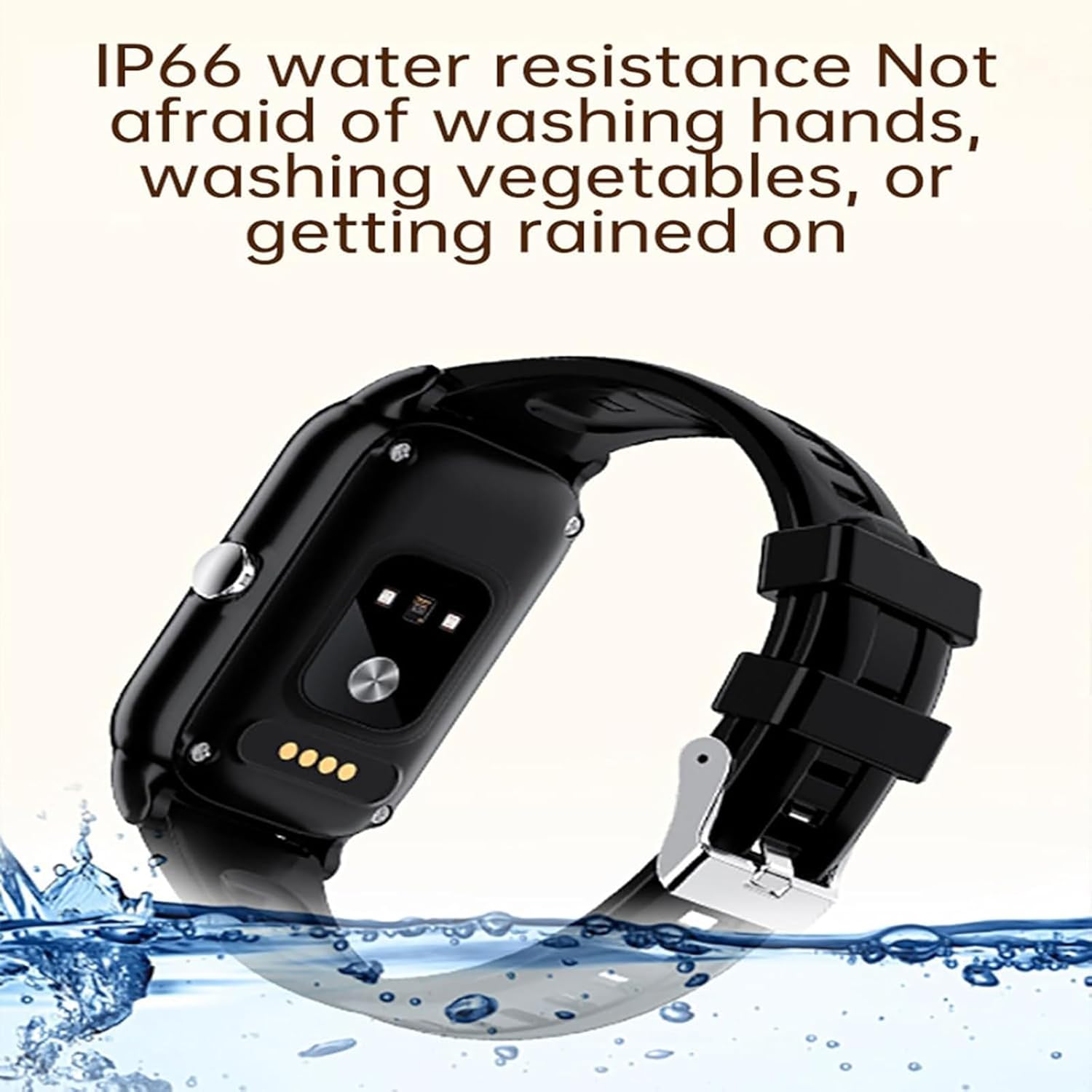 Notfalluhr für Senioren mit Sturzsensor, GPS Tracker, 1,5-Zoll-HD-Display, Gesundheitsüberwachung, Silikon Armband für Alzheimer-Tracking White – Bild 7