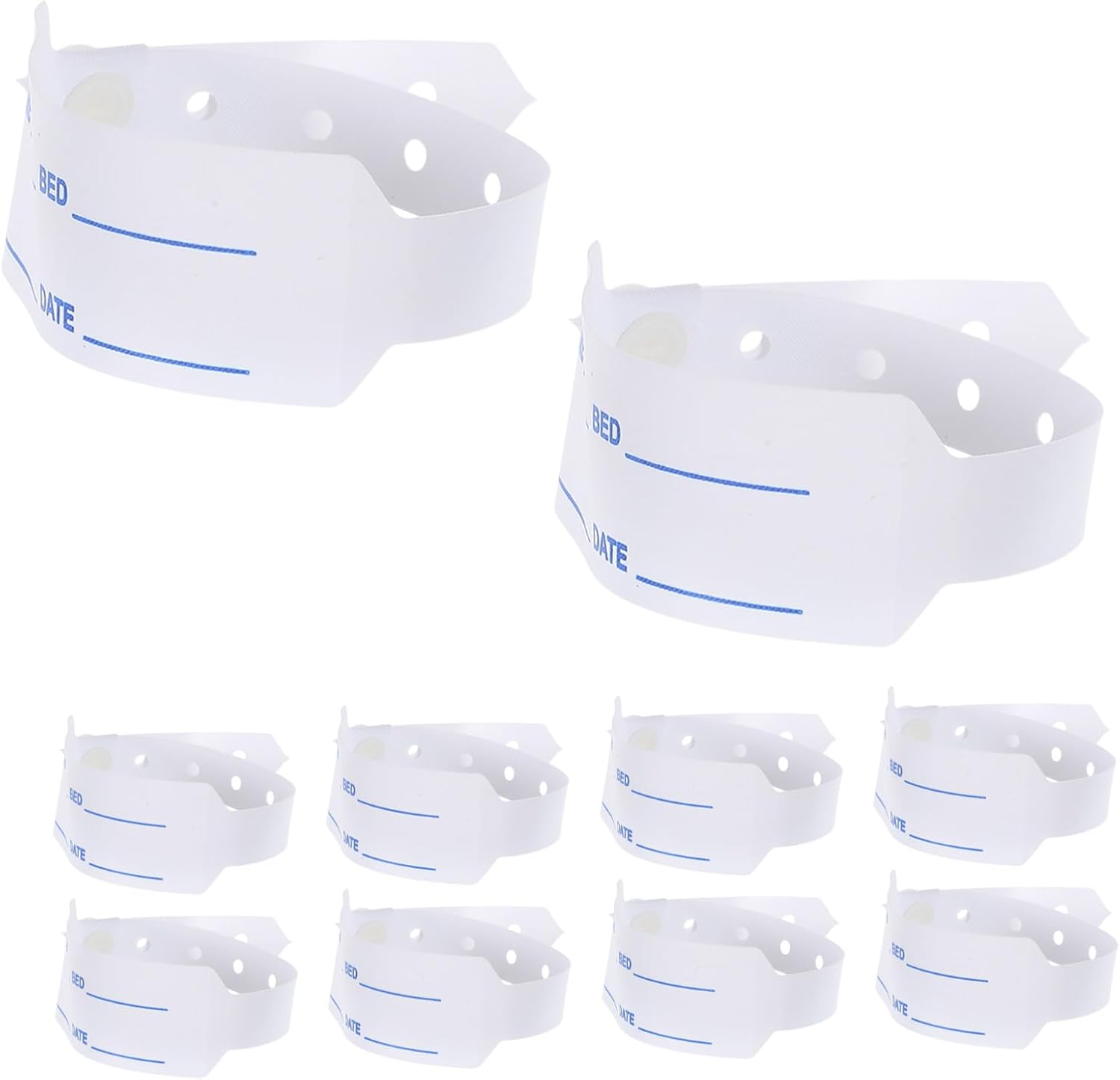 Amosfun Medizinische Armbänder aus Weißem Pvc 100 Stück Wasserfest und Schmutzabweisend Krankenhaus Armbänder zur Patientenidentifikation im Krankenhaus für Erwachsene und Senioren – Bild 7