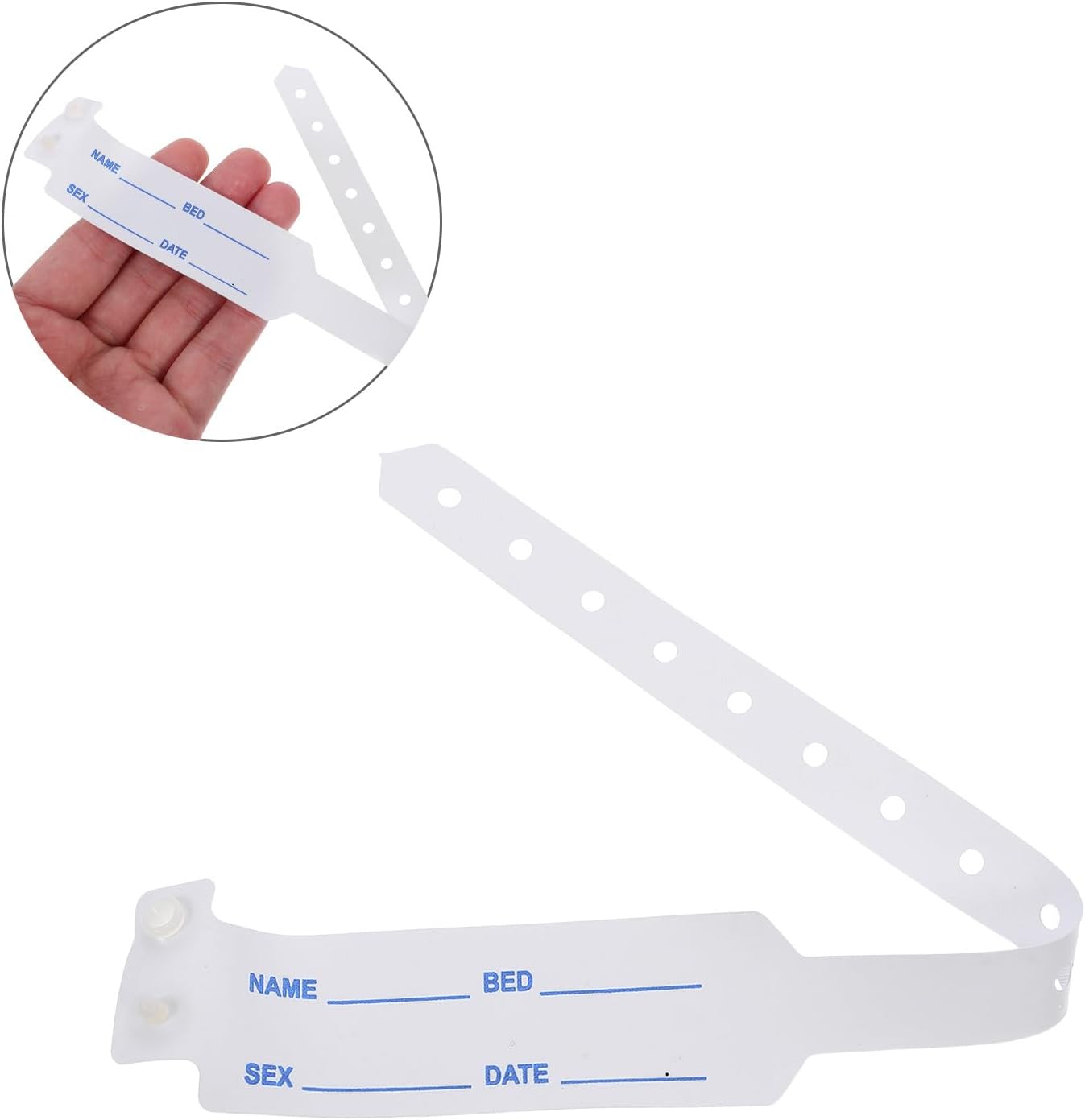 100 Stück Medizinische Patientenarmbänder aus Pvc mit Verstellbarer Passform zur Genauen Identifikation im Krankenhaus für Erwachsene und Senioren – Bild 7