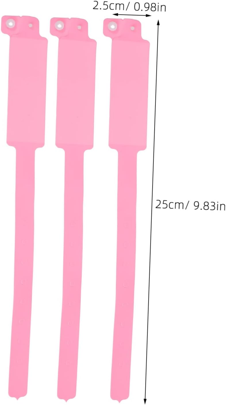VALICLUD Pack of 100 Tear-Resistant Hospital ID Wristbands Writeable Disposable Patient Bracelets in Pink Medical Identification Bands for Clinic and Care – Bild 2
