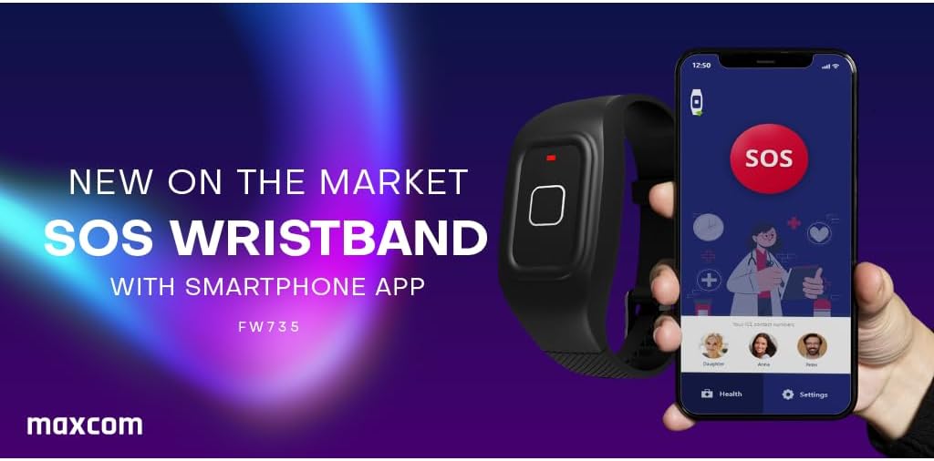 Maxcom FW735 - Emergency Call Bracelet for Elderly Adults with SOS Emergency Button with Location and Phone Function, with Free App for Smartphone, GPS, – Bild 3