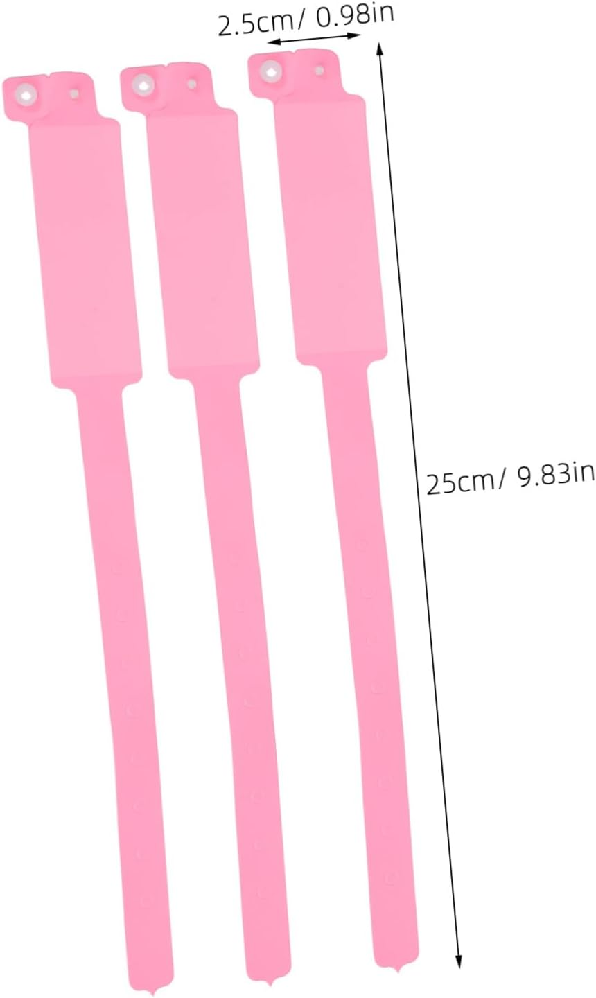 NUOBESTY Pack of 100 Disposable Hospital Bracelets Tear-Resistant Pink with Safety Buckle for Patient Identification – Bild 2