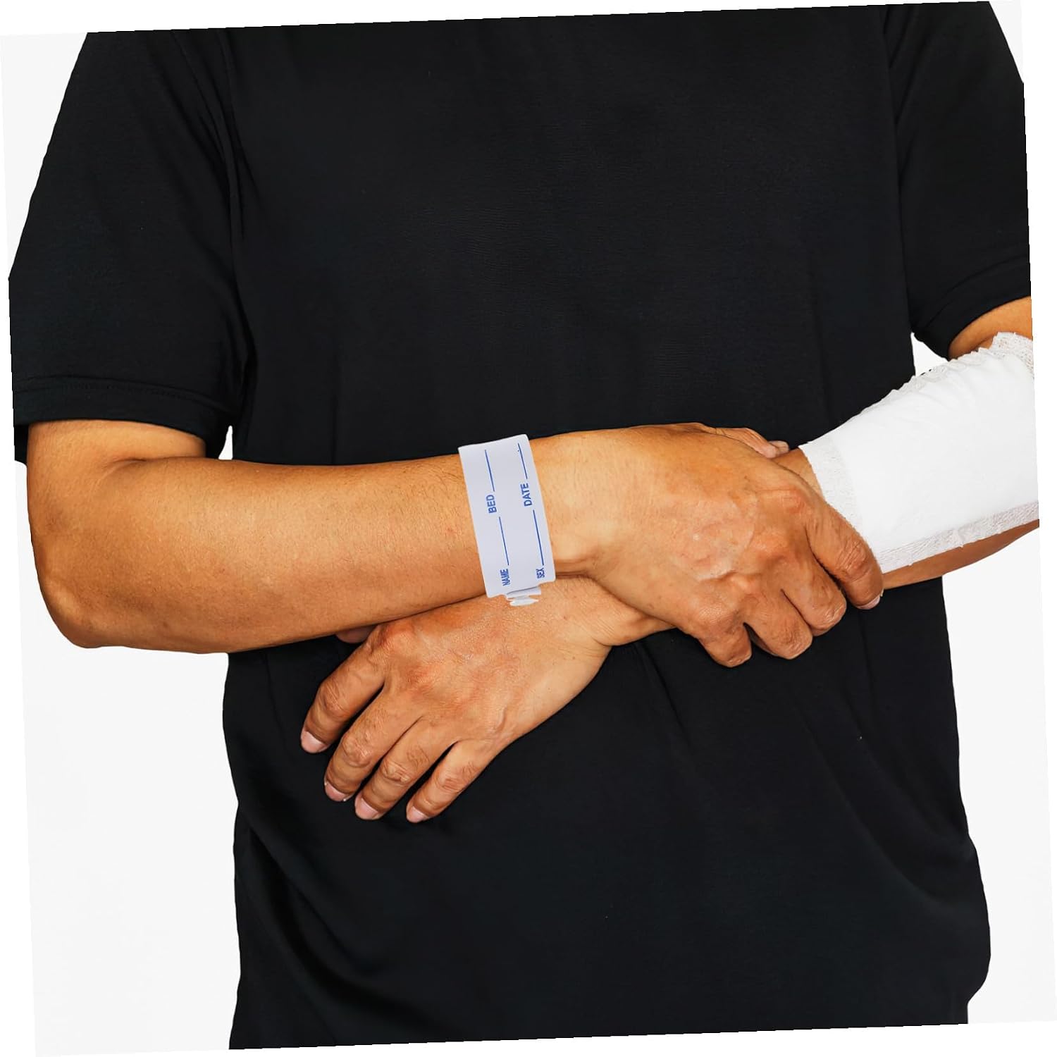 Amosfun Medizinische Armbänder aus Weißem Pvc 100 Stück Wasserfest und Schmutzabweisend Krankenhaus Armbänder zur Patientenidentifikation im Krankenhaus für Erwachsene und Senioren – Bild 4