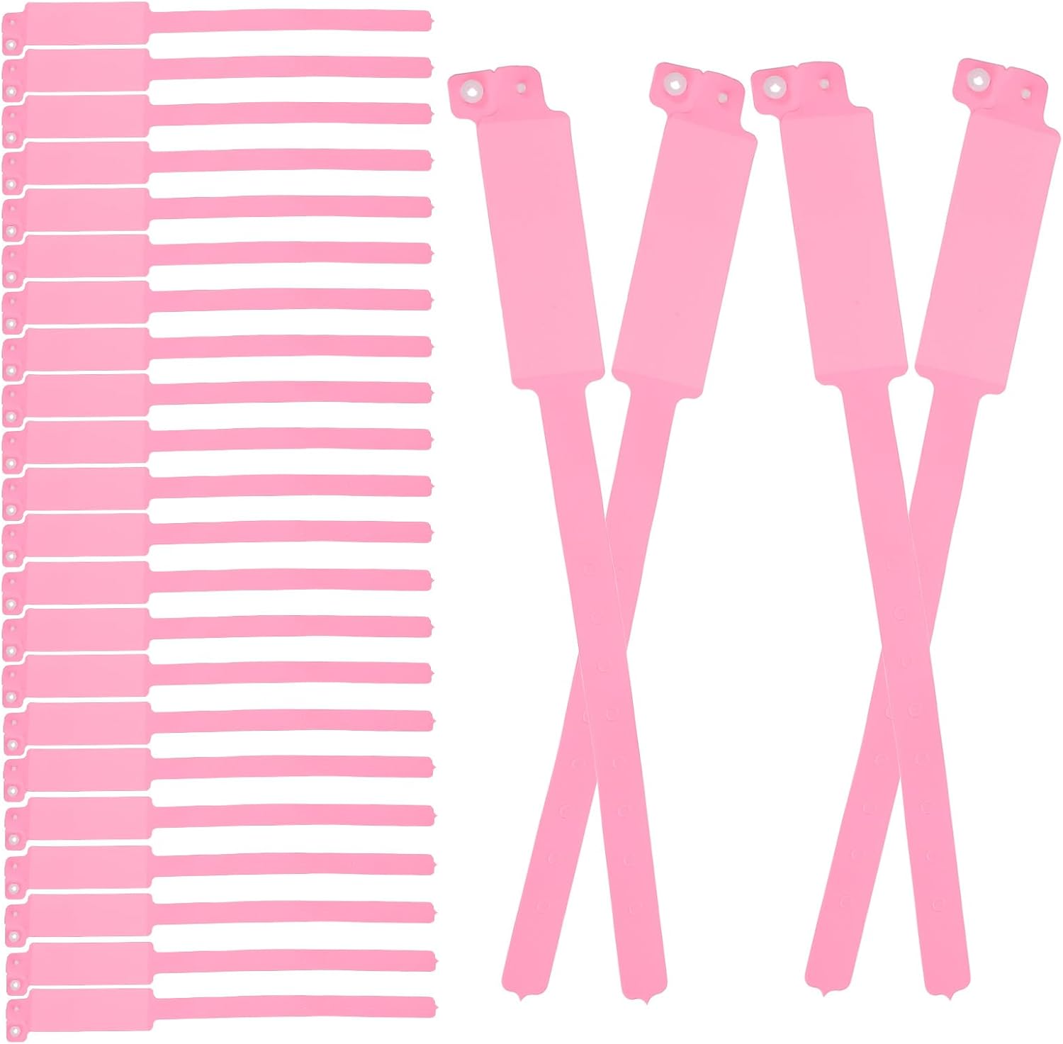 Fenical 100 Stück Rosa Medizinische Einweg Krankenhausarmbänder aus Pvc Wasserfest und Reißfest Beschreibbar für Patientenidentifikation in Kliniken und Krankenhäusern