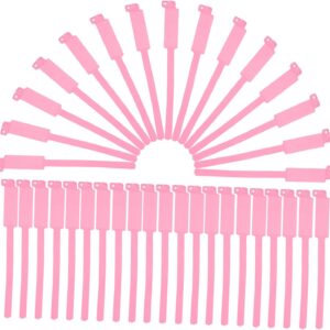 NUOBESTY Pack of 100 Disposable Hospital Bracelets Tear-Resistant Pink with Safety Buckle for Patient Identification