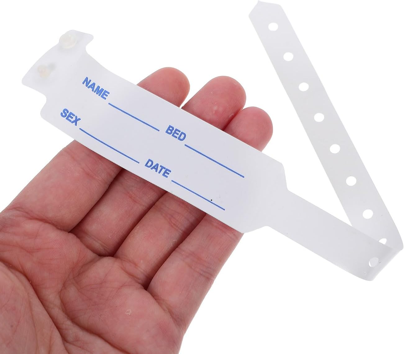 100 Stück Medizinische Patientenarmbänder aus Pvc mit Verstellbarer Passform zur Genauen Identifikation im Krankenhaus für Erwachsene und Senioren – Bild 3