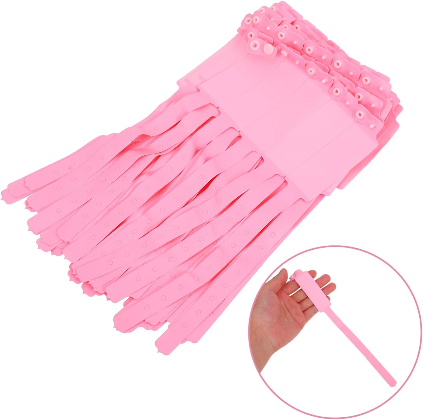 VALICLUD Pack of 100 Tear-Resistant Hospital ID Wristbands Writeable Disposable Patient Bracelets in Pink Medical Identification Bands for Clinic and Care – Bild 8